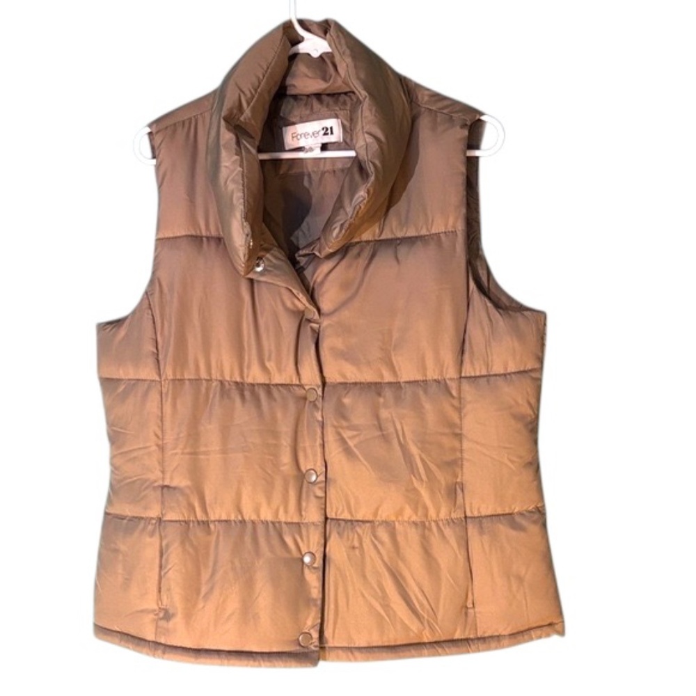 Forever 21 Women's Brown Quilted Vest